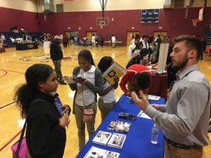 Bradford students attending their 1st annual college fair for high school students