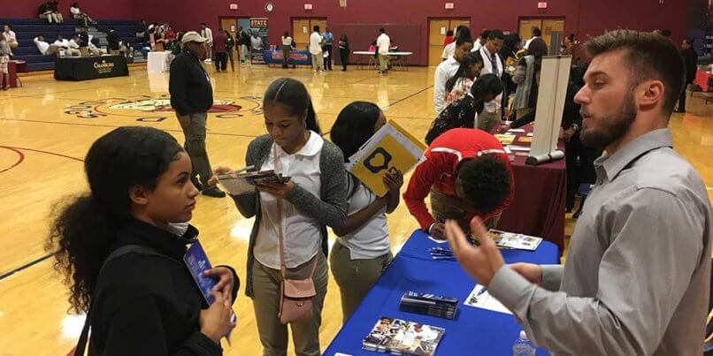Bradford students attending their 1st annual college fair for high school students