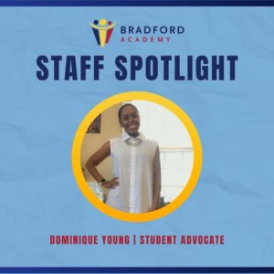 Decorative Blog image celebrating Dominique Young, Student advocate at Bradford Academy