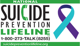 Suicide Prevention Lifeline Web-Safe Image. 1-800-273-TALK